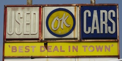 Used cars sign